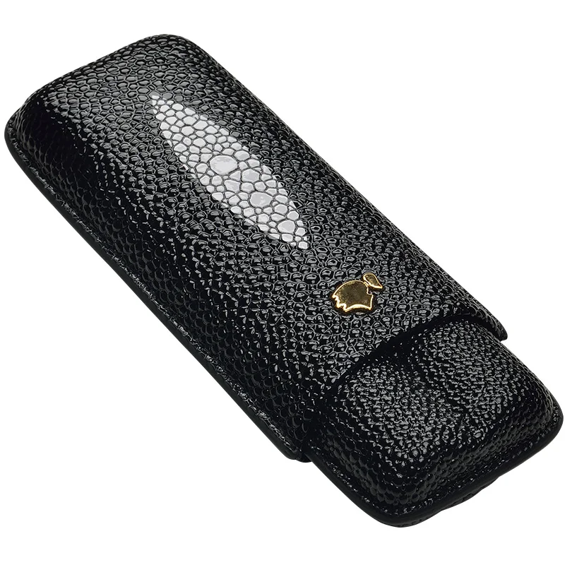 Коричневый COHIBA кедровое дерево сигары Humidor Путешествия Портативный кожаный сигары Чехол Коробка для сигар CF-1901 - Цвет: Коричневый