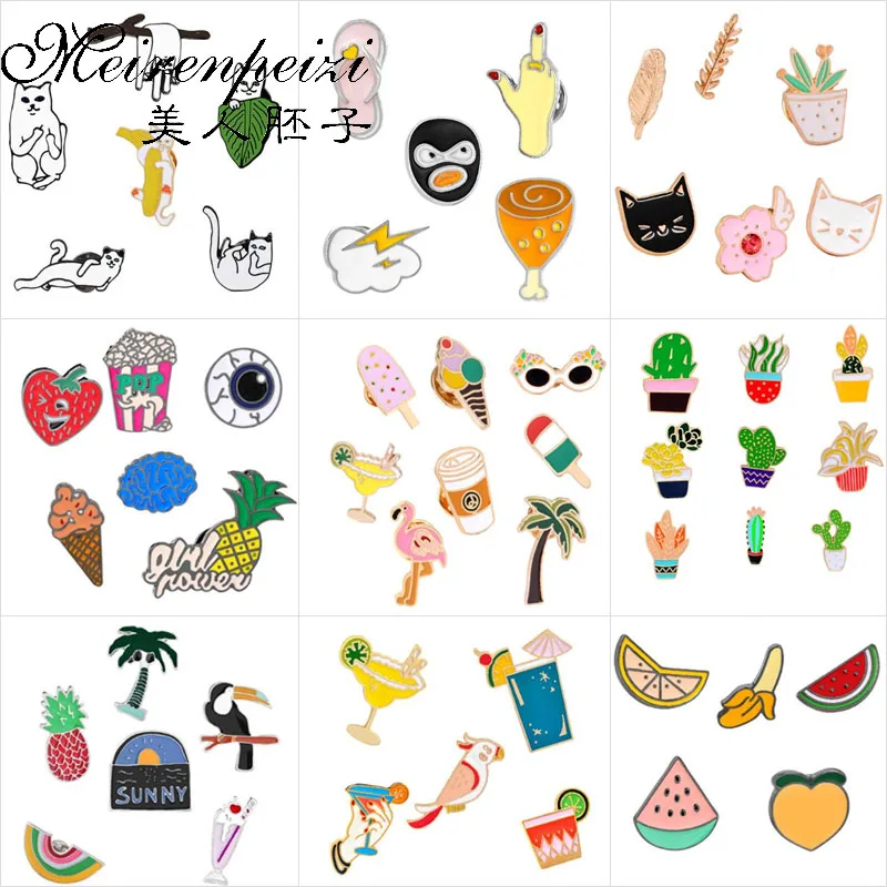 Женская эмалированная брошь в форме мороженого брошка с лацканами и шарфом