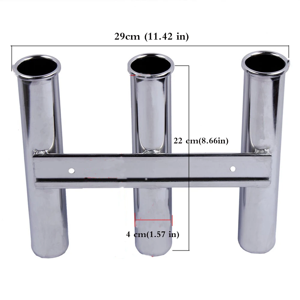 Судовая лодка яхта рыбалка вертикальный держатель с 3 трубками из нержавеющей