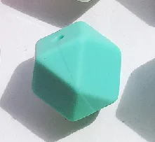 Turquoise Яркие цвета, 23,2 мм, самые большие геометрические шестигранные силиконовые бусины, яркие цвета, 100 шт, Детские Прорезыватели, 23 мм, DIY, браслет для кормления, бусины - Цвет: Turquoise
