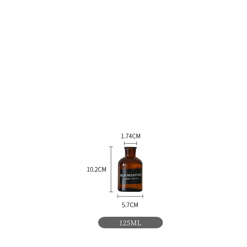 125ml Минималистичная шикарная стеклянная банка для хранения с наклейкой скандинавский элегантный стол для хранения бутылки Органайзер цветочный контейнер Декор - Цвет: 125ml