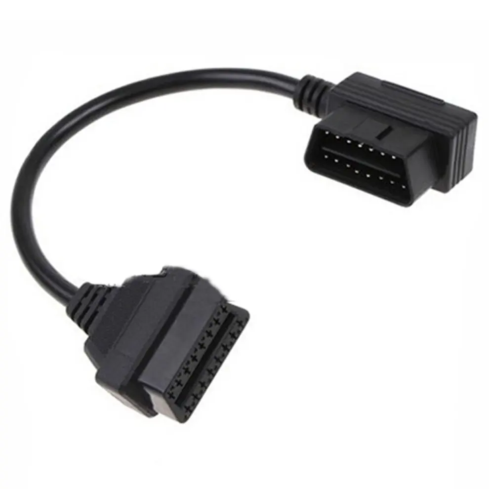 30 см OBD2 удлинитель OBD II 16 Pin мужчин и женщин автомобильный диагностический инструмент L тип локоть правый угол ELM327 Соединительный кабель