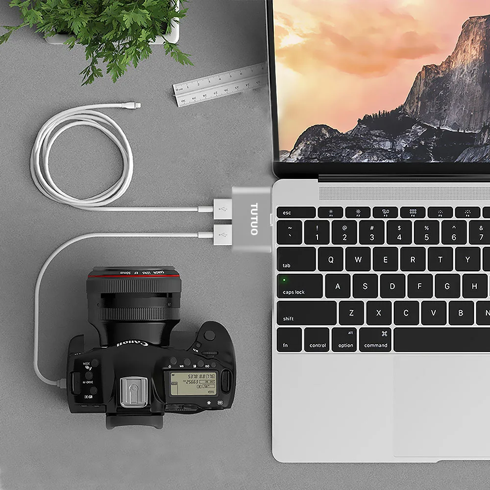 Конвертер TUTUO USB Type C to A 2 0 адаптер OTG хаб из алюминиевого сплава для MacBook/Chromebook
