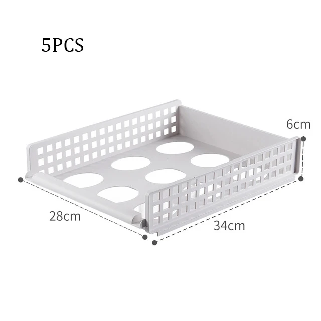 B-L-5PCS Практичный съемный стеллаж для хранения одежды шкаф перегородка доска стойка ящик легко слоистый ящик корзина для хранения Рама - Цвет: B-L-5PCS