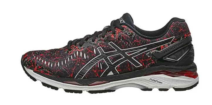 Hombre ASICS GEL-KAYANO 23 Мужская устойчивая беговая Обувь Кроссовки мужские уличные спортивные уличные кроссовки - Цвет: vermilion