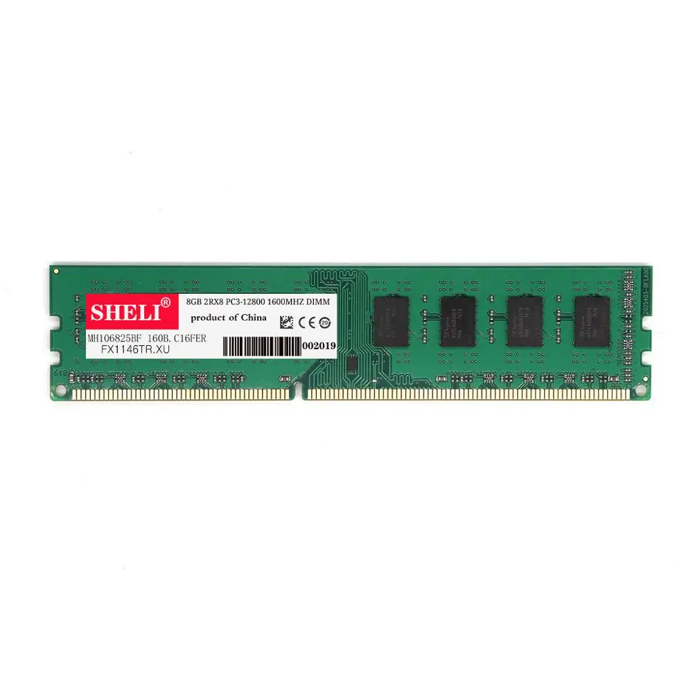 SHELI ram 8 GB 2RX8 PC3-12800 DDR3-1600MHz 240Pin DIMM Intel с низкой памятью для настольных ПК | Компьютеры