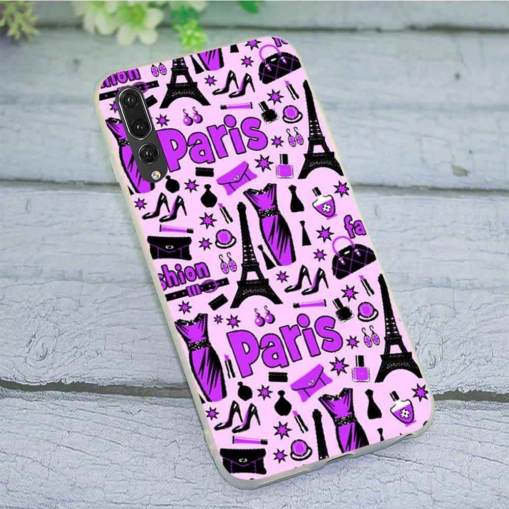 Мягкий чехол для телефона из ТПУ с изображением Эйфелевой башни Huawei Honor 6A 10 8 9 Lite 7A