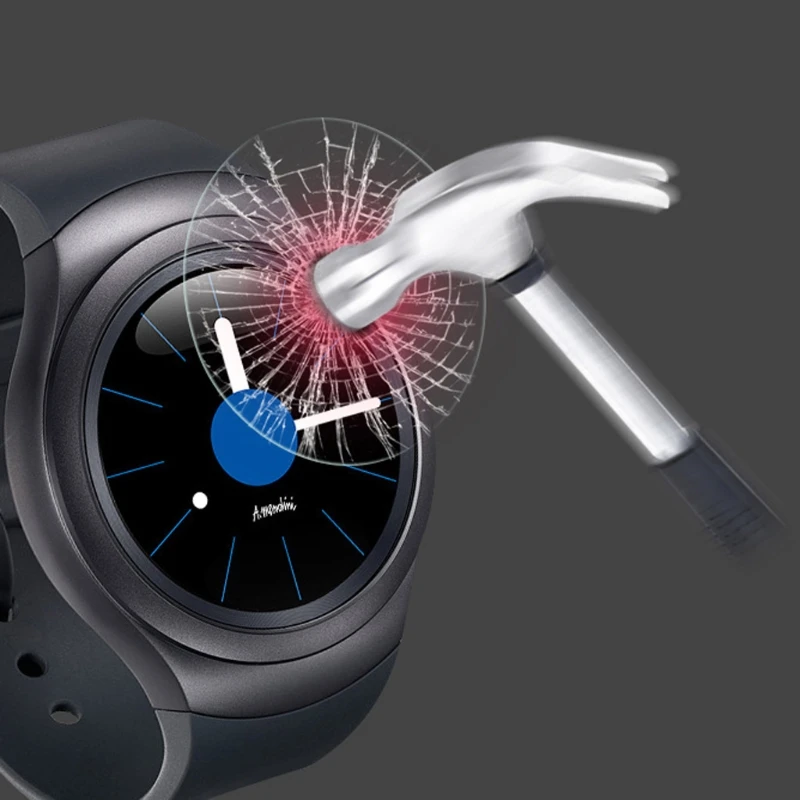 Закаленное стекло протектор для часов пленка Samsung Gear S2 чистая Защита