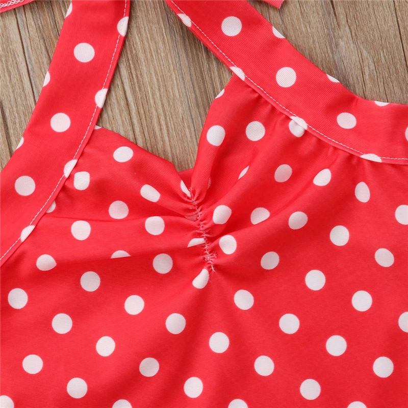 Newborn Baby Girls Polka Dot Swimsuit Toddler One Piece Swimwear Trikini Halter Swimming Bikini Bathing Suits Beachwear | Спорт и