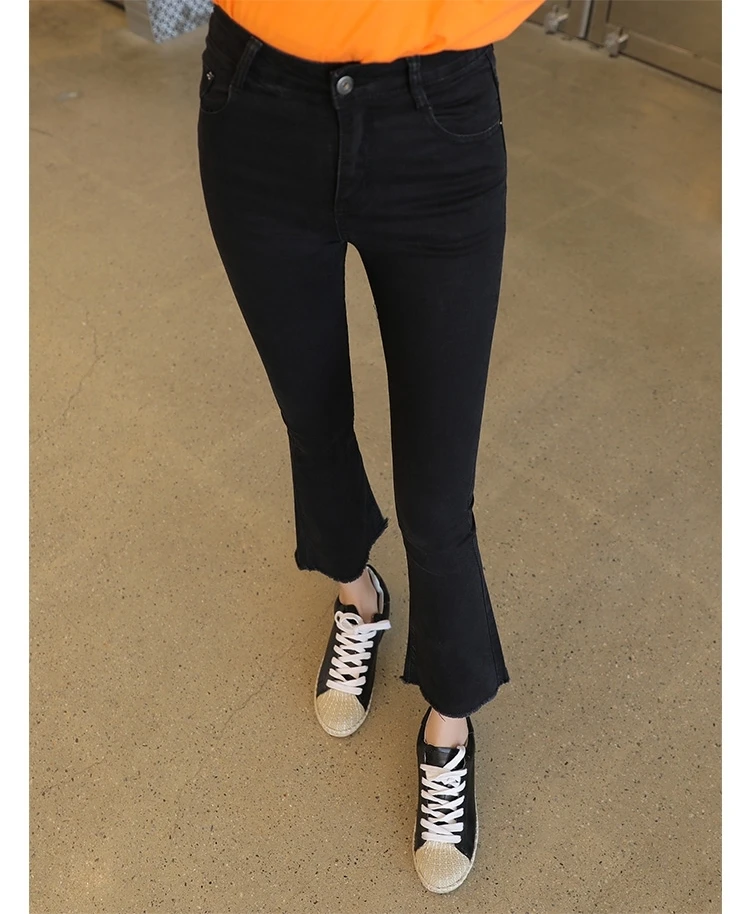 Женские винтажные джинсы с низкой талией эластичные расклешенные в стиле ретро