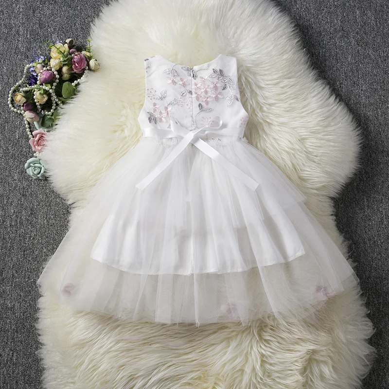 Flower Petals Party Dresses For Girls Summer Kids Clothes Little Girl Children Tutu Birthday Baby Clothing Vestidos | Детская одежда и