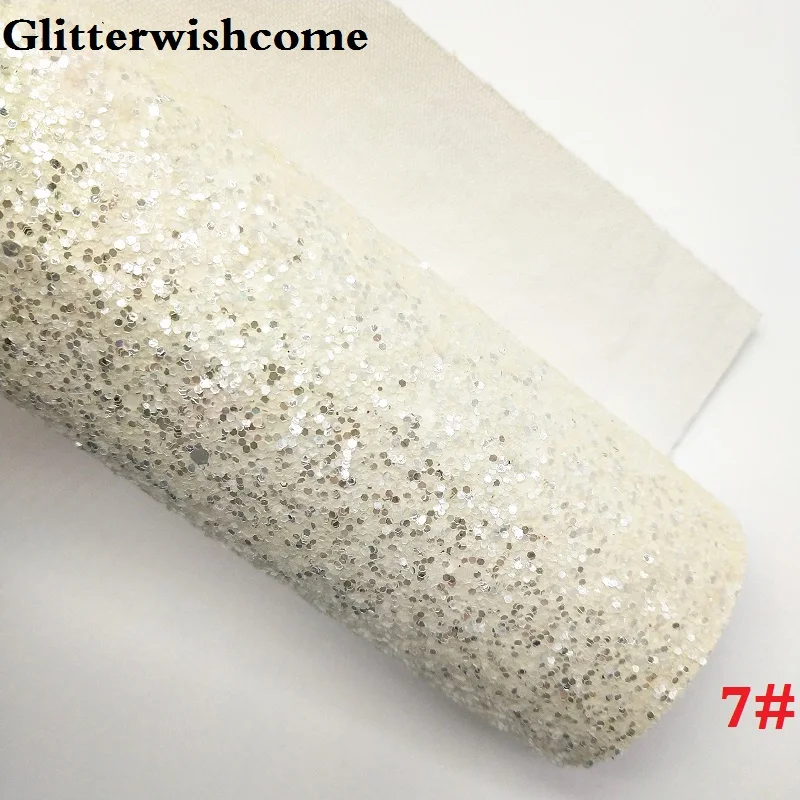 7 Glitterwishcome 21X29 см A4 размер винил для бантов белая блестящая кожа, плоская массивная блестящая кожаная ткань винил для бантов, GM100A - Цвет: 7
