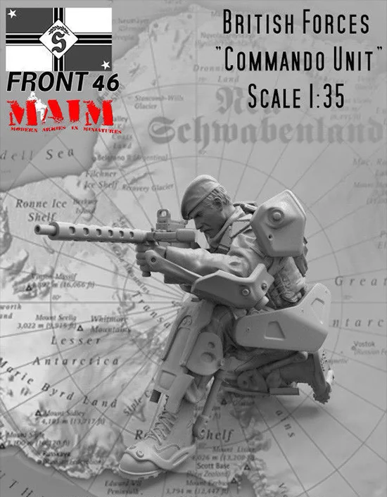 Фигурка из неокрашенной смолы в масштабе 1/35 коллекционная фигурка британского