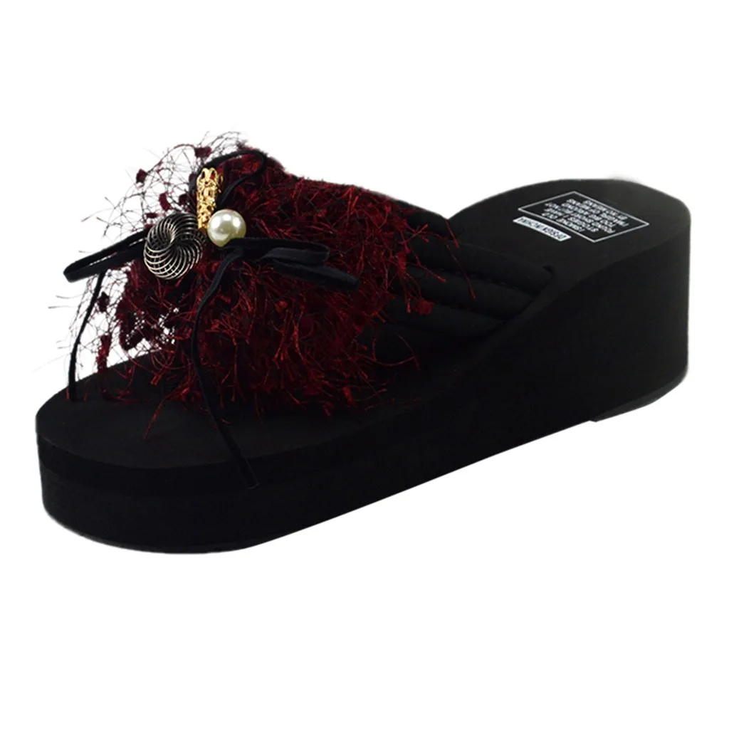 SAGACE женские летние пляжные шлепанцы на платформе с толстой подошвой из ЭВА в