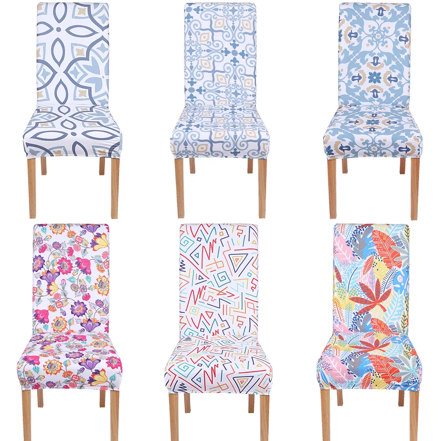 1 шт. чехол для стула с рисунком цветов и листьев|Чехлы на стулья| |