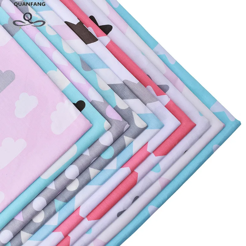 Хлопковая ткань 100% саржа с принтом для шитья кукол детское постельное белье