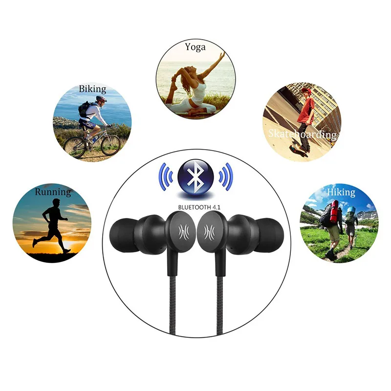 Беспроводные наушники Oneodio стерео спортивные вкладыши Bluetooth 4 1 гарнитура с