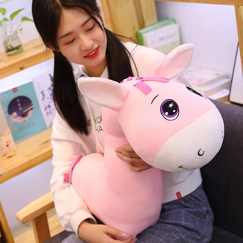 

New 1pc 25cm-60cm Small Cute Donkey Doll Plush Toy Soft Animal Stuffed Personal Cute Child Kid Girl Kawaii Birthday Gift