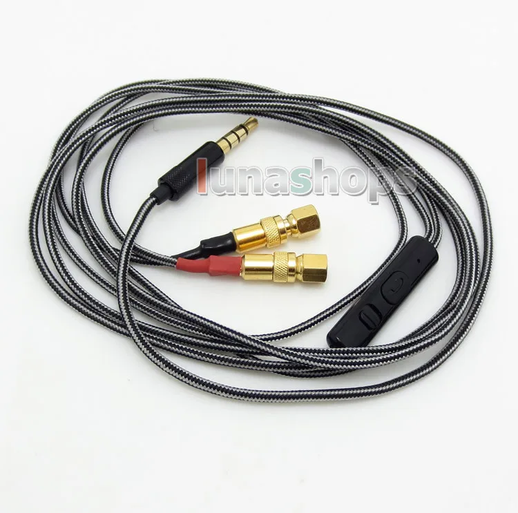 

LN004343 Replacement cable with Remote Mic connect for iphone Android to HiFiMan he6 he500 Headphone