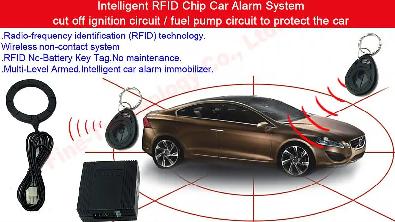 5 шт. в партии оптовая цена rfid-ключ Противоугонный транспондер 12 напряжения