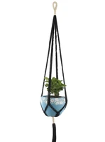 macrame plant hangers indoor outdoor hanging planter basket jute rope flowerpot garden tools home decoration white purple black