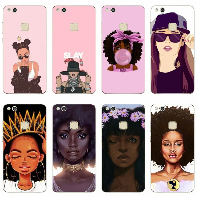 Новое поступление Модный чехол для телефона 2bunz Melanin Poppin black girl Huawei Mate 9 10 Por P9 P10 P20