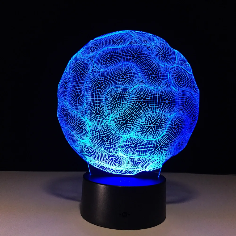 В форме волн креативный абстрактный светодиодный 3D лампа атмосферная