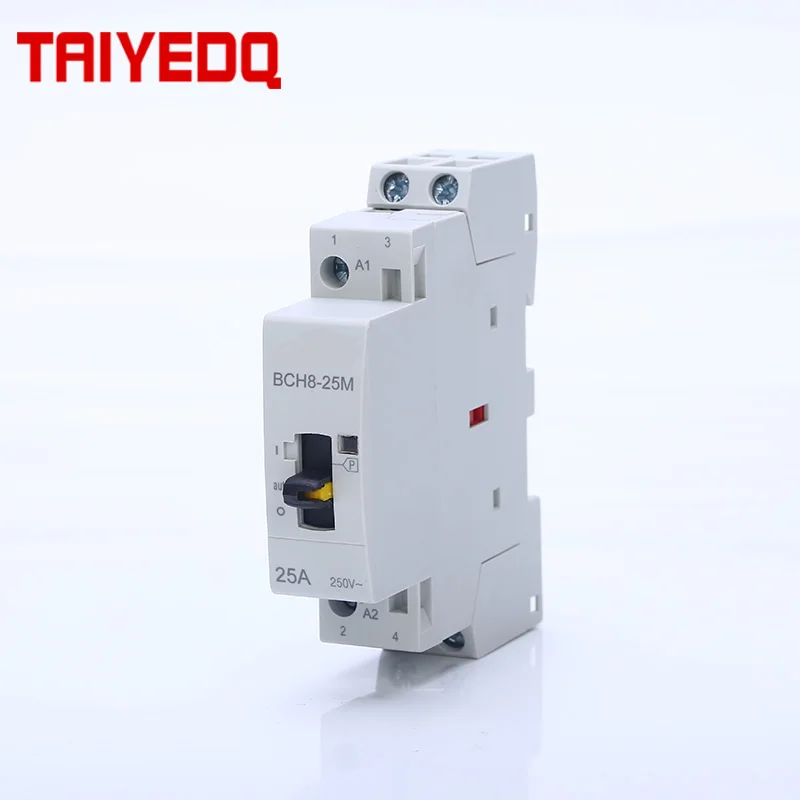Бытовой контактор 2P 25A AC230V 50/60 Гц пукаторы на Din рейке 2NO ручные