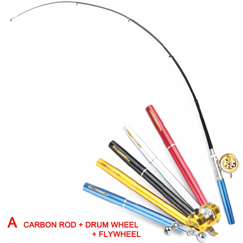 

EMMROD 1 meter double round fine pen fishing rod sea otter ice fishing rod throwing fishing gear set A Free Shipping