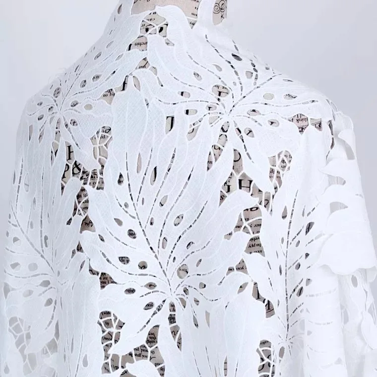 1 ярд 120 см белая высококачественная гипюровая кружевная ткань свадебное платье