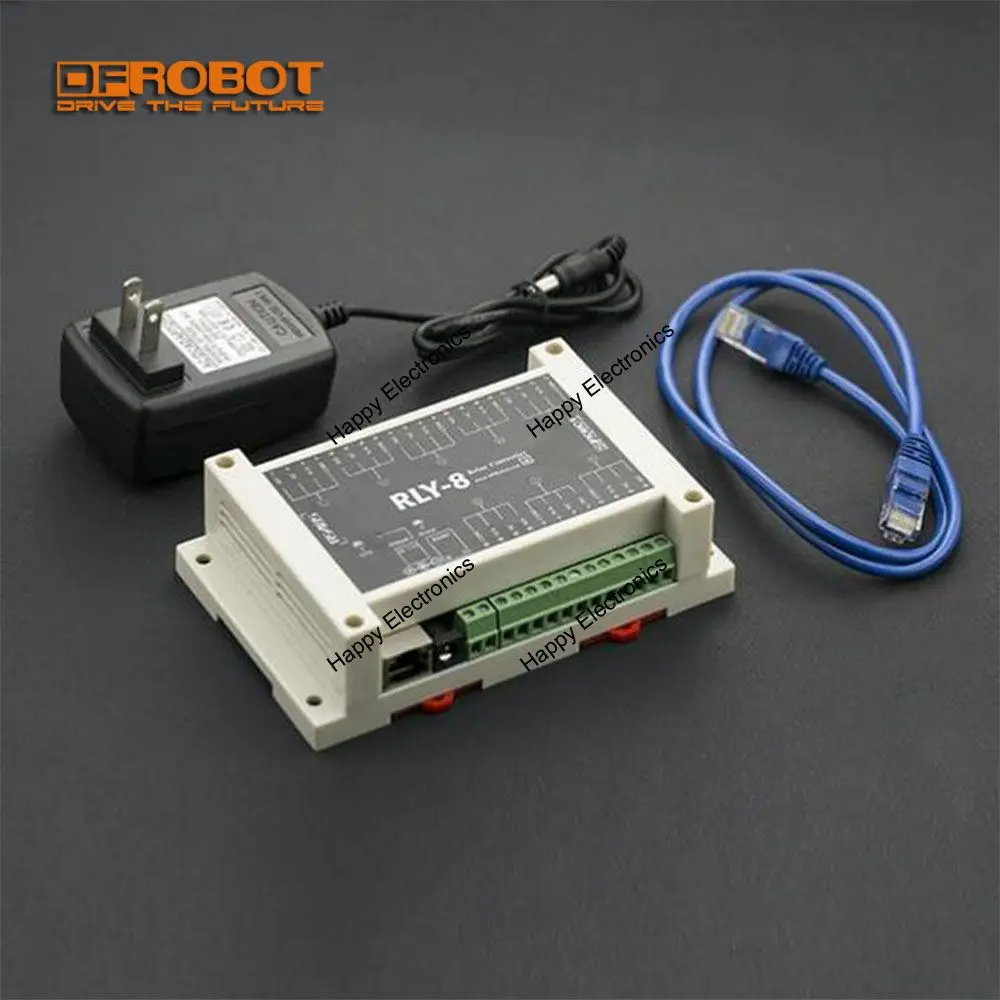 DFRobot 8 канальный релейный контроллер Ethernet реле STM32 на входе 7 ~ 23 в 44 57 277V 10A 125V 12A