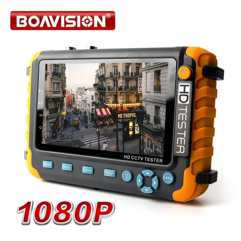 1080P 4 в 1 TVI AHD CVI аналоговая CCTV камера тестер 5 дюймов TFT LCD Встроенный аккумулятор тестер безопасности монитор Видео Аудио тест