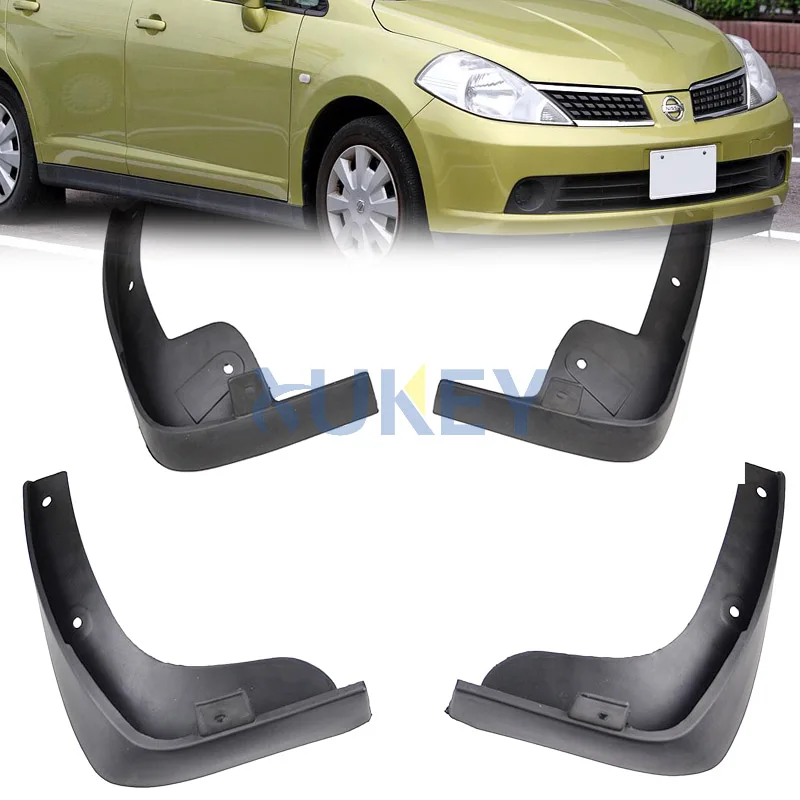 

Car Mud Flaps For Nissan Tiida Versa C11 2007-2011 Hatch 2012 Hatchback Latio Splash Guards Mud Flap Mudguards Fender 2008 2009