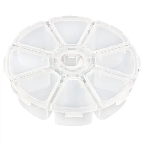 5 шт. прозрачный Круглый Органайзер для ювелирных изделий 8 ячеек|case organizer|storage box