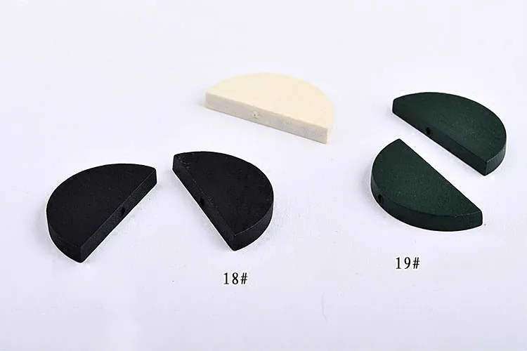 Ретро народный стиль серьги DIY ручной работы из натурального дерева полукруглые