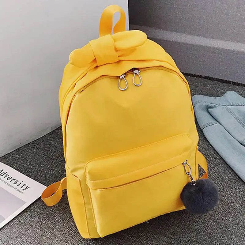 Yellow Модный женский рюкзак, повседневный минималистичный школьный рюкзак для девочек-подростков, женская сумка через плечо, рюкзак, ранец - Цвет: Yellow