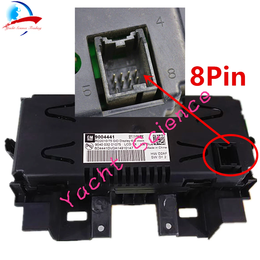 8 Pin автомобиль Iceblue передняя часть поездки компьютер дисплей экран радио CD плеер Air-Con информация ЖК-монитор экран для CHEVROLET CRUZE 9004441