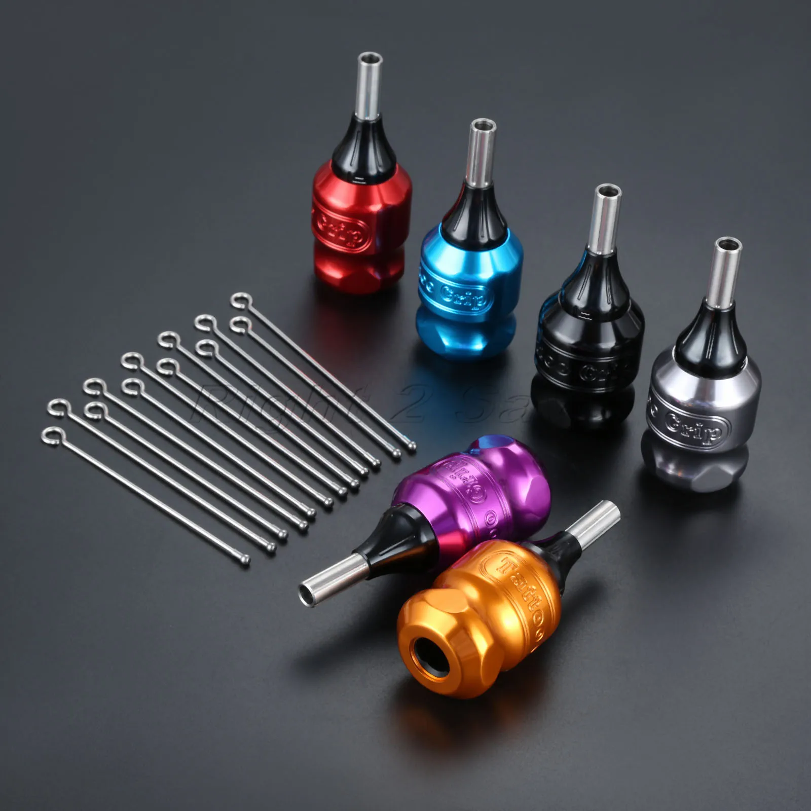 

3pcs Tattoo Grip set Bar Tattoo Eyebrow 2 Plunger Aluminum Alloy Adjustable Cartridges grips Tattoo Gun Motor Machine box
