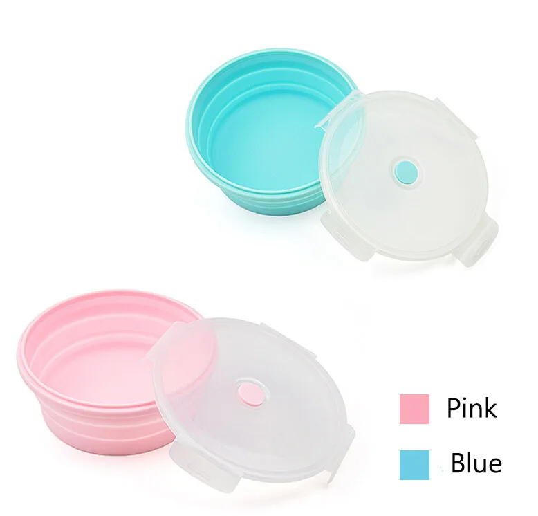 Jaydear Fold Silicone Bowl Portable Preservation Fresh Lunch Box Set of 4 Anti-fall and Durable | Дом и сад