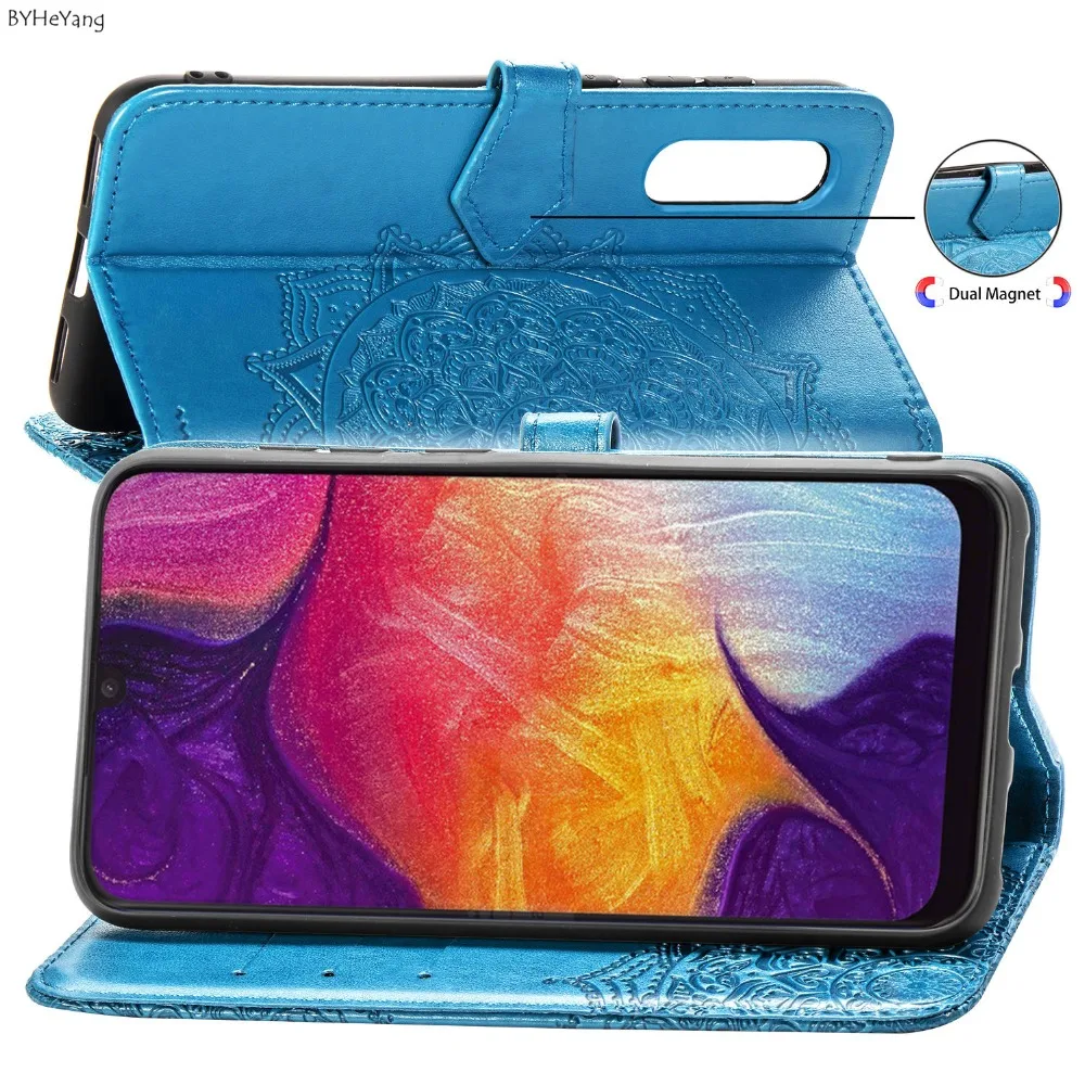Флип-кейс для Galaxy A50 чехол Роскошный телефона из искусственной кожи Samsung A 50 GalaxyA50