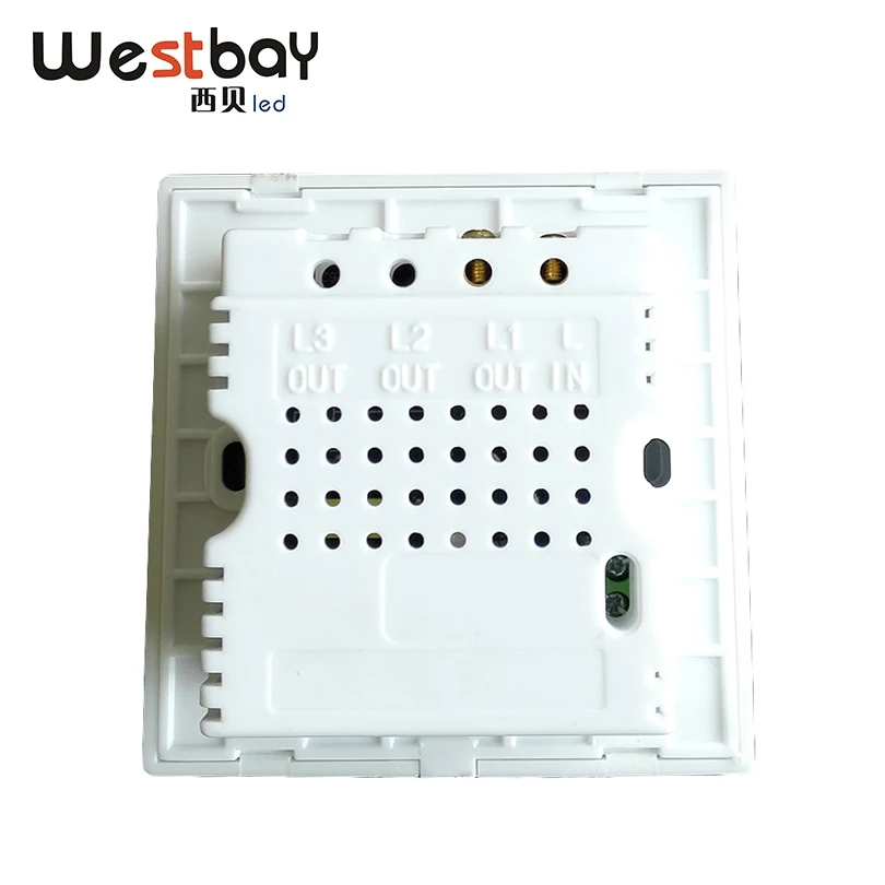 Westbay стеклянная панель сенсорный выключатель AC100 250V для дома светодиодный