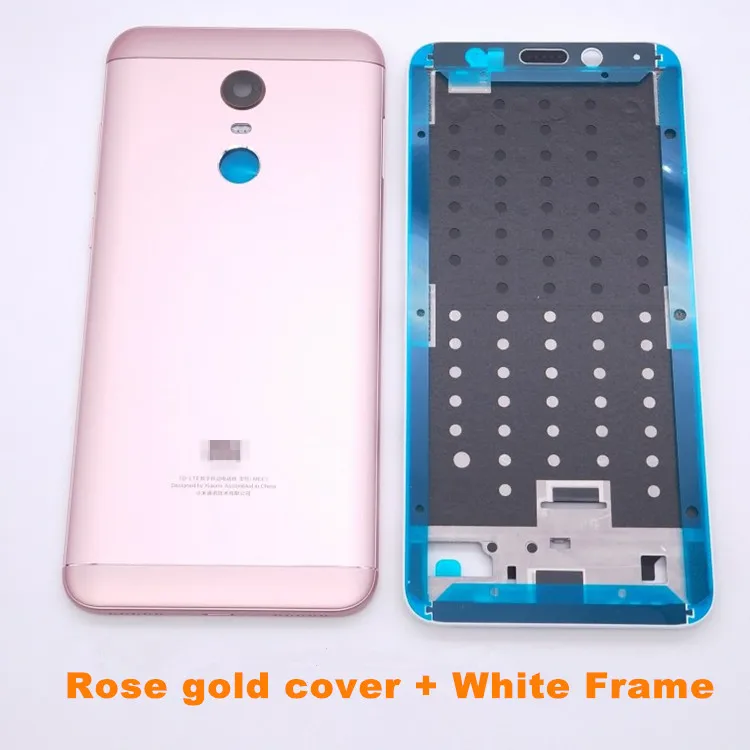 Чехол для Xiaomi Redmi 5 plus, задняя крышка со средней рамкой, чехол для задней камеры, крышка для объектива, Боковая кнопка регулировки громкости