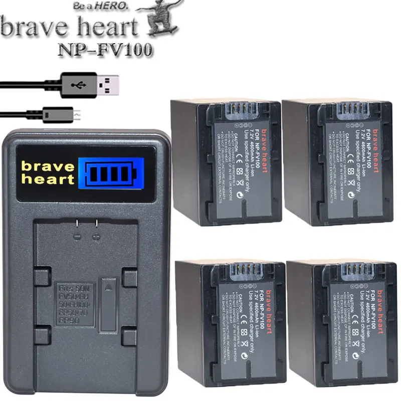 NP FV100 NPFV100 Камера Батарея + ЖК дисплей USB Зарядное устройство для SONY SX83E SX63E FDR