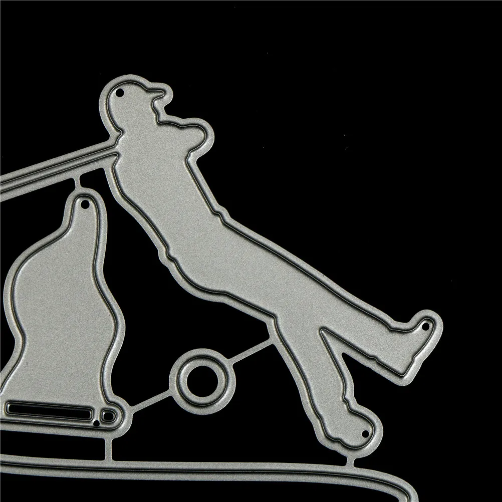 Дизайн для гольфа металлические режущие штампы трафареты рождественские карты