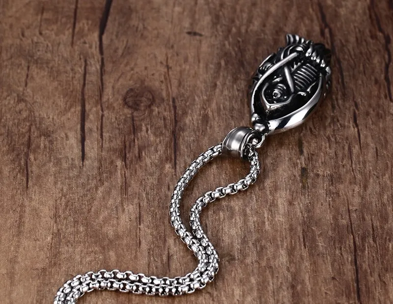 Мужское ювелирное изделие смерти с косой черепом ожерелье из нержавеющей стали