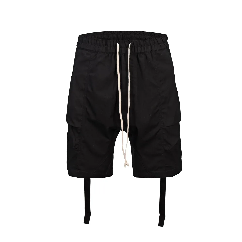 High Street летняя модная уличная Мужская спортивная короткая мужская повседневная классная черная уличная одежда в стиле хип-хоп Дизайнерская одежда на шнурке