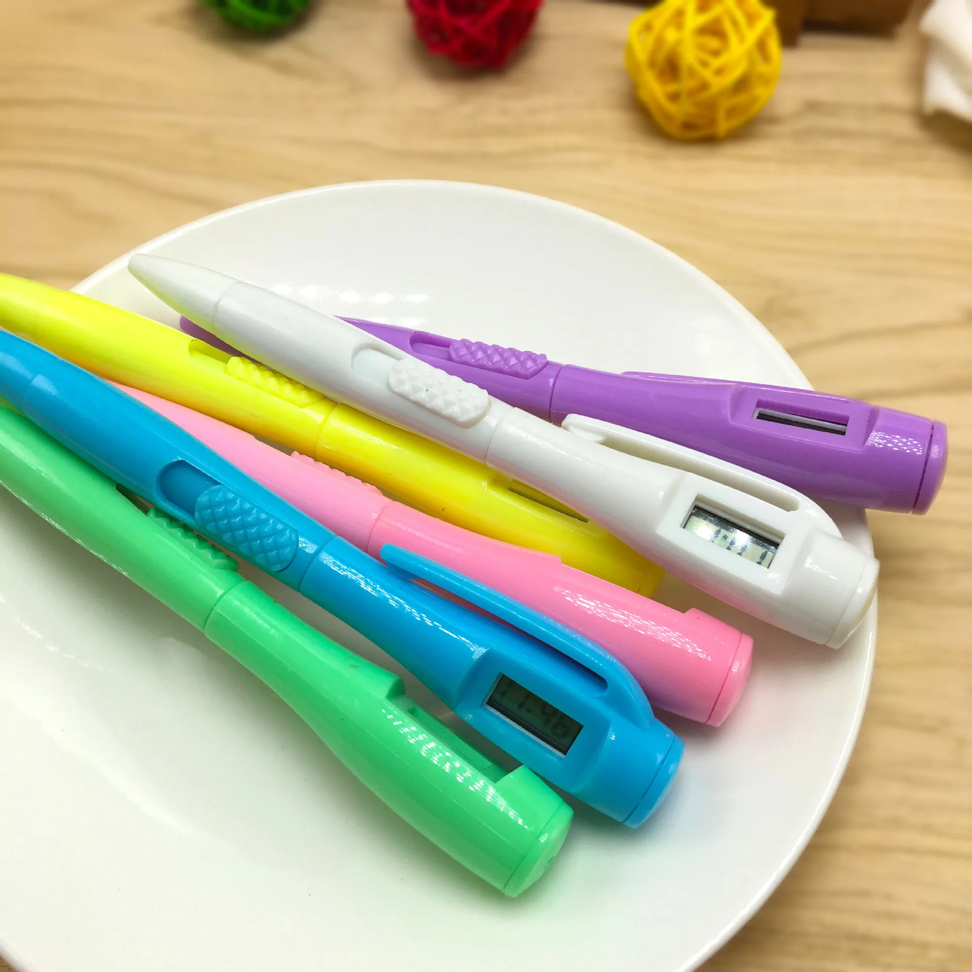 Цифровые часы шариковая ручка 5 шт./партия электронные ручки для письма