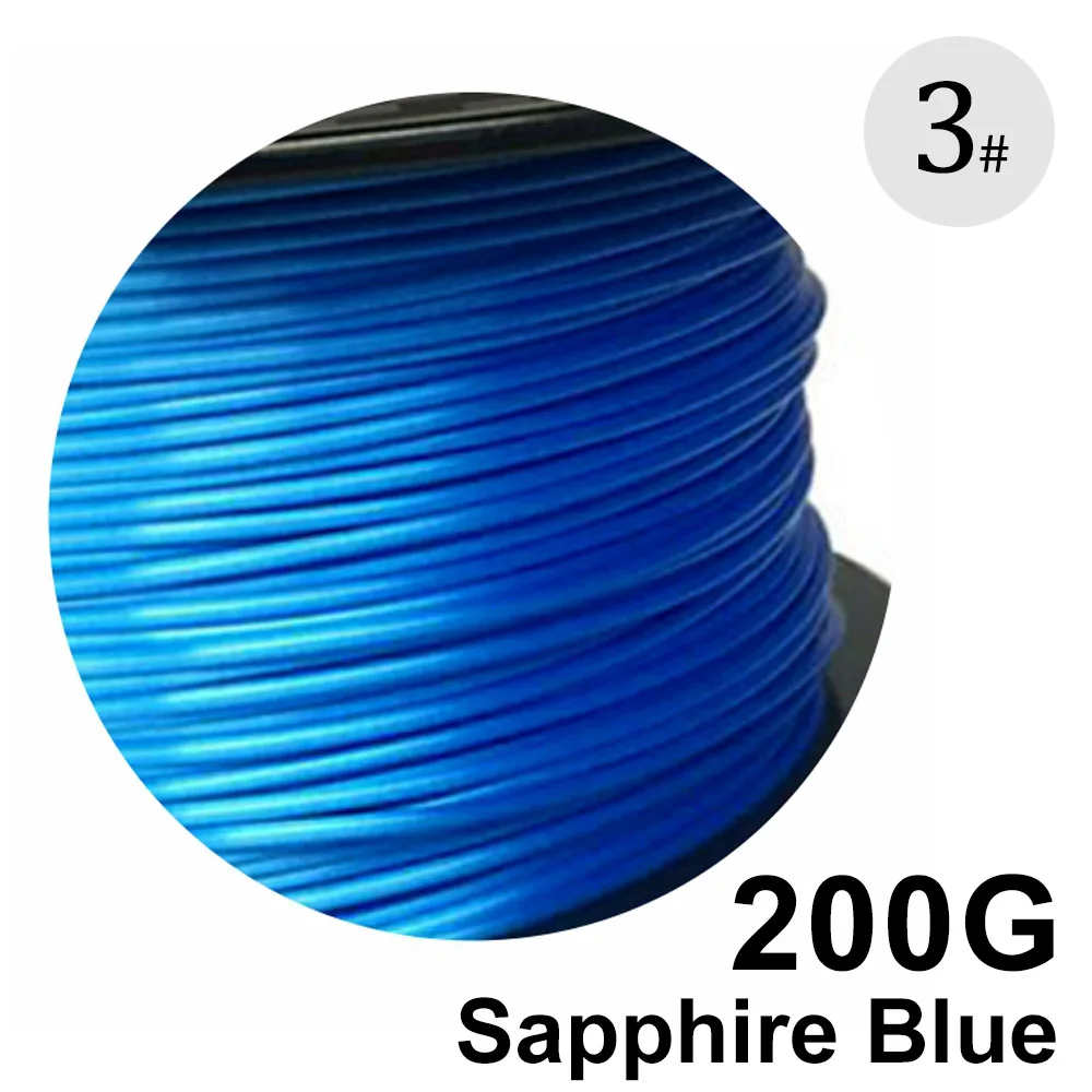 SAPPHIRE BLUE Noulei 200 г 3D принтер нить блестящая Pla 1,75 мм шелковистый насыщенный блеск 24 цвета 3D шелковая печать материал - Цвет: SAPPHIRE BLUE