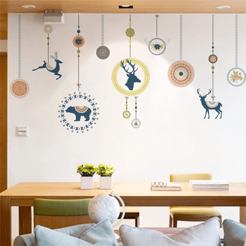 Винтажные наклейки на стену с изображением оленя медведя животных для детской
