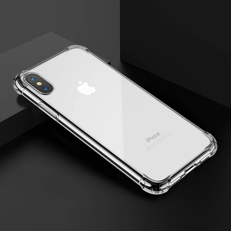 Simple Clear Phone Case Transparent For IPhone XR Xs Max Plus 6Plus 6SPlus 7Plus 8Plus soft Silicone Accessories Cover |